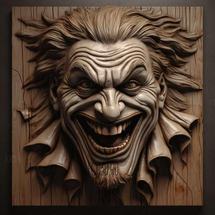 Joker movie 4 stl model for CNC